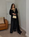 Nsr 854 Heavy Faux Georgette With 5mm Embroidery Sequence Work With Fency Sleeve Top With Sharara Dupatta Exporters In India